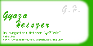 gyozo heiszer business card